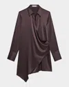 Helmut Lang Wrap Relax Silk Shirtdress