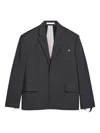 Helmut Lang Single-breasted Blazer In Gray