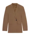 Helmut Lang Single-breasted Blazer Front Pockets In Brown