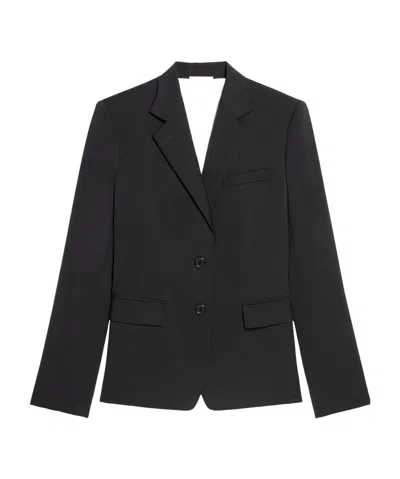 Helmut Lang Single-breasted Wool Blazer In Black