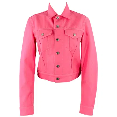 Pre-owned Helmut Lang Size S Pink Cotton Blend Trucker Jacket
