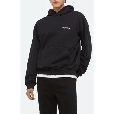 HELMUT LANG HELMUT LANG SKETCH COMPACT COTTON GRAPHIC HOODIE