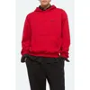 Helmut Lang Sketch Compact Cotton Graphic Hoodie In Red
