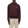 Helmut Lang Relaxed Fit Graphic Ski Hoodie In Burgundy