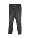 Helmut Lang Skinny Biker Jeans In Black Leather In Black