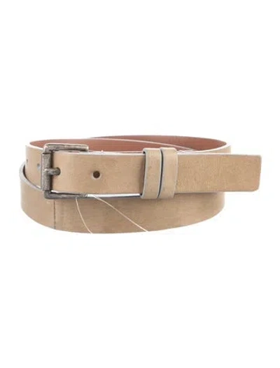 Pre-owned Helmut Lang Skinny Leather Belt In Neutral