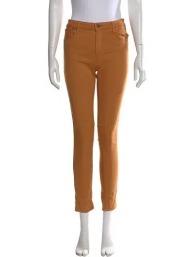 Pre-owned Helmut Lang Skinny Leg Pants In Orange