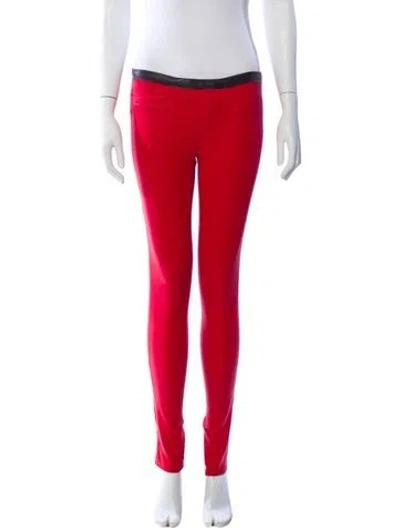 Pre-owned Helmut Lang Skinny Leg Pants In Red