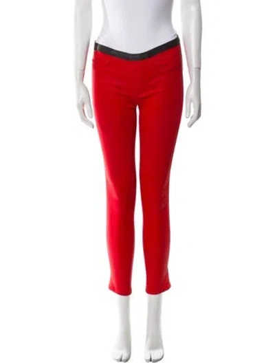 Pre-owned Helmut Lang Skinny Leg Pants In Red