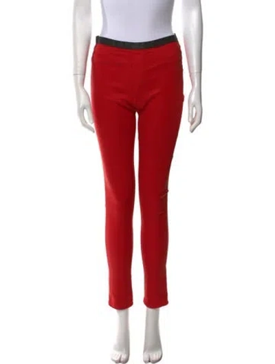 Pre-owned Helmut Lang Skinny Leg Pants In Red