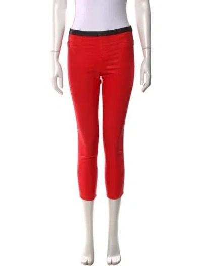 Pre-owned Helmut Lang Skinny Leg Pants In Red