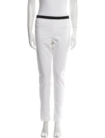 Pre-owned Helmut Lang Skinny Leg Pants In White