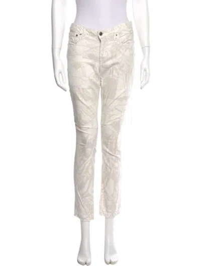 Pre-owned Helmut Lang Skinny Leg Pants In White