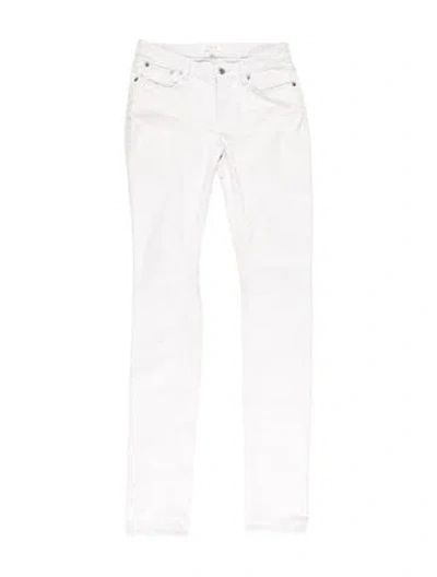 Pre-owned Helmut Lang Skinny Leg Pants In White