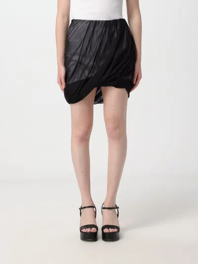 Helmut Lang Silk Balloon Skirt In Black