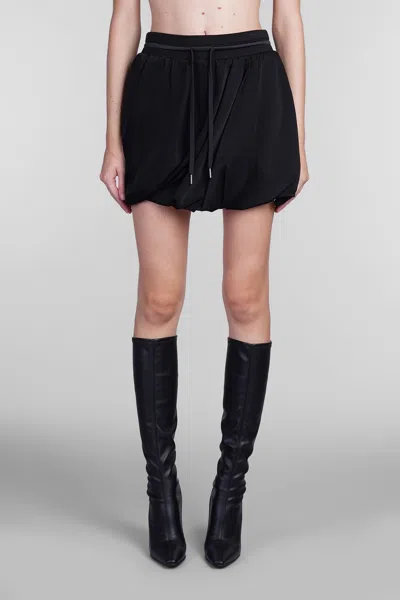 Helmut Lang Drawstring Bubble Mini Skirt In Black