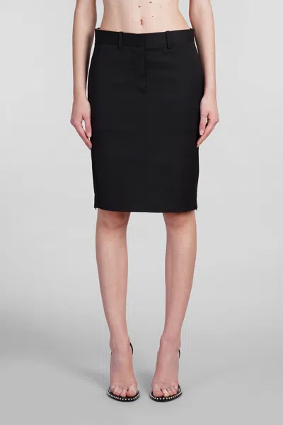 Helmut Lang Skirt In Black Wool