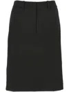 Helmut Lang Wool Skirt Size 4 In Black