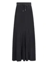 Helmut Lang Semi-transparent Maxi Skirt In Black