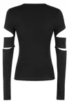 Helmut Lang Slashed Mini Dress Cut-out Sleeves In Black