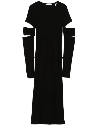 HELMUT LANG SLASH MIDI DRESS