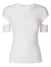 Helmut Lang Slash Shrunken T.sof In Optic White