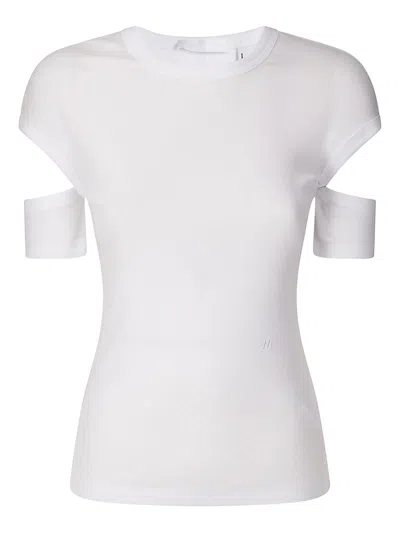 Helmut Lang Slash Shrunken T.sof In Optic White
