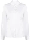 Helmut Lang Slash Silk Shirt In White