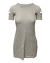 Helmut Lang Slash Sleeve Dress In Grey Cotton In Grey