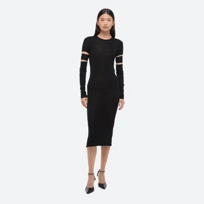 Helmut Lang Slashed Dress In Black