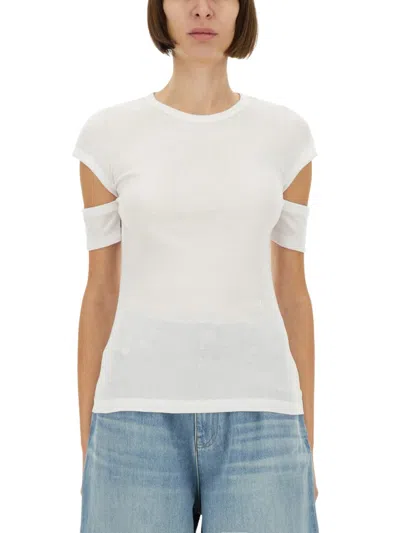 HELMUT LANG HELMUT LANG SLASHED SHRUNKEN T-SHIRT