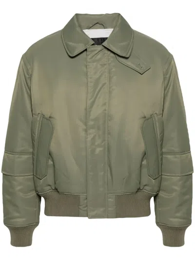 Helmut Lang Sleeve-pockets Padded Jacket In Grün