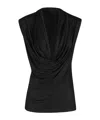 Helmut Lang Women's Sleeveless Cowl Neck Top In Black