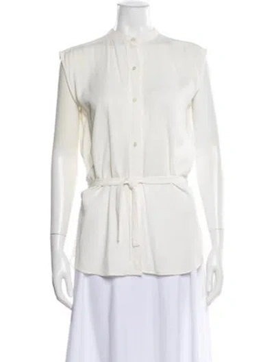 Pre-owned Helmut Lang Sleeveless Blouse In White