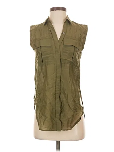 Pre-owned Helmut Lang Sleeveless Button Down Shirt In Green