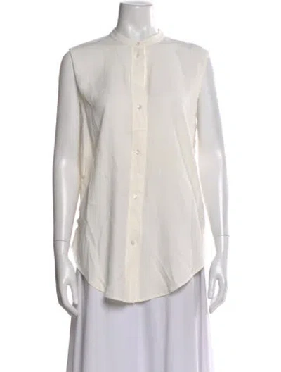 Pre-owned Helmut Lang Sleeveless Button-up Top In Neutral