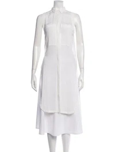 Pre-owned Helmut Lang Sleeveless Button-up Top In Neutrals