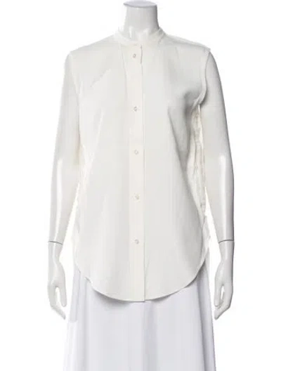 Pre-owned Helmut Lang Sleeveless Button-up Top In White