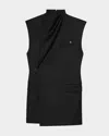 Helmut Lang Wrap-effect Wool Mini Blazer Dress