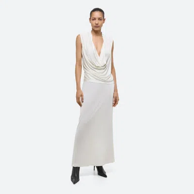 Helmut Lang Sleeveless Cowl Top In Creme
