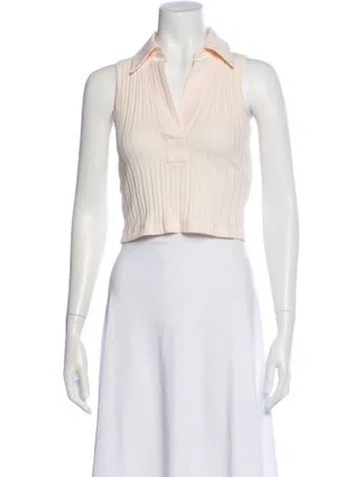 Pre-owned Helmut Lang Sleeveless Crop Top In Pink