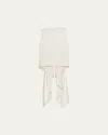 Helmut Lang Sleeveless Draped Silk Scarf Top
