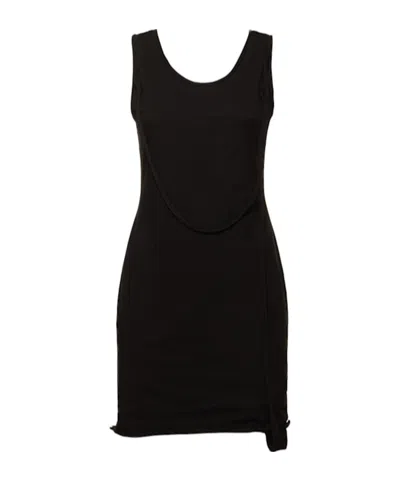 Helmut Lang Cotton Blend Mini Tank Dress In Black