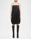 Helmut Lang Hole-punched Bubble Dress In Gradient Hp Black