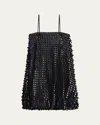 Helmut Lang Hole-punched Bubble Dress In Gradient Hp Black