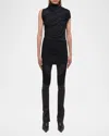 Helmut Lang Sleeveless Wind Top In Black