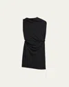 Helmut Lang Sleeveless Jersey Wind Top In Blk
