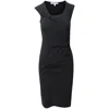 Helmut Lang Sleeveless Multi Knot Shift Dress In Black Polyester In Black