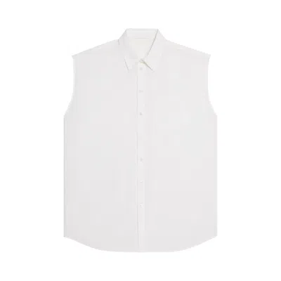 Pre-owned Helmut Lang Sleeveless Oversized Shirt 'white' | Men's Size S