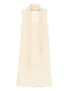 Helmut Lang Sleeveless Scarf Dress In Neutral